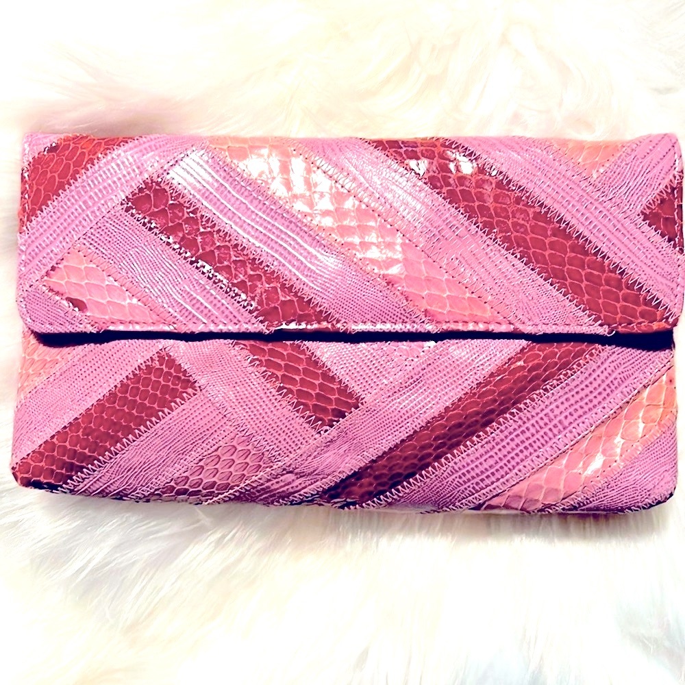 🛼Vintage🛼David Mehler for DAME🛼Snakeskin🛼Clutch/Shoulder Purse🛼